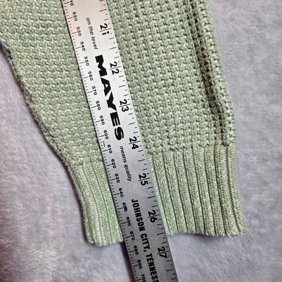 Tasso Elba Pullover Sweater Mens XL Green Cotton Career Office Hipster Retro Dad - Picture 4 of 11